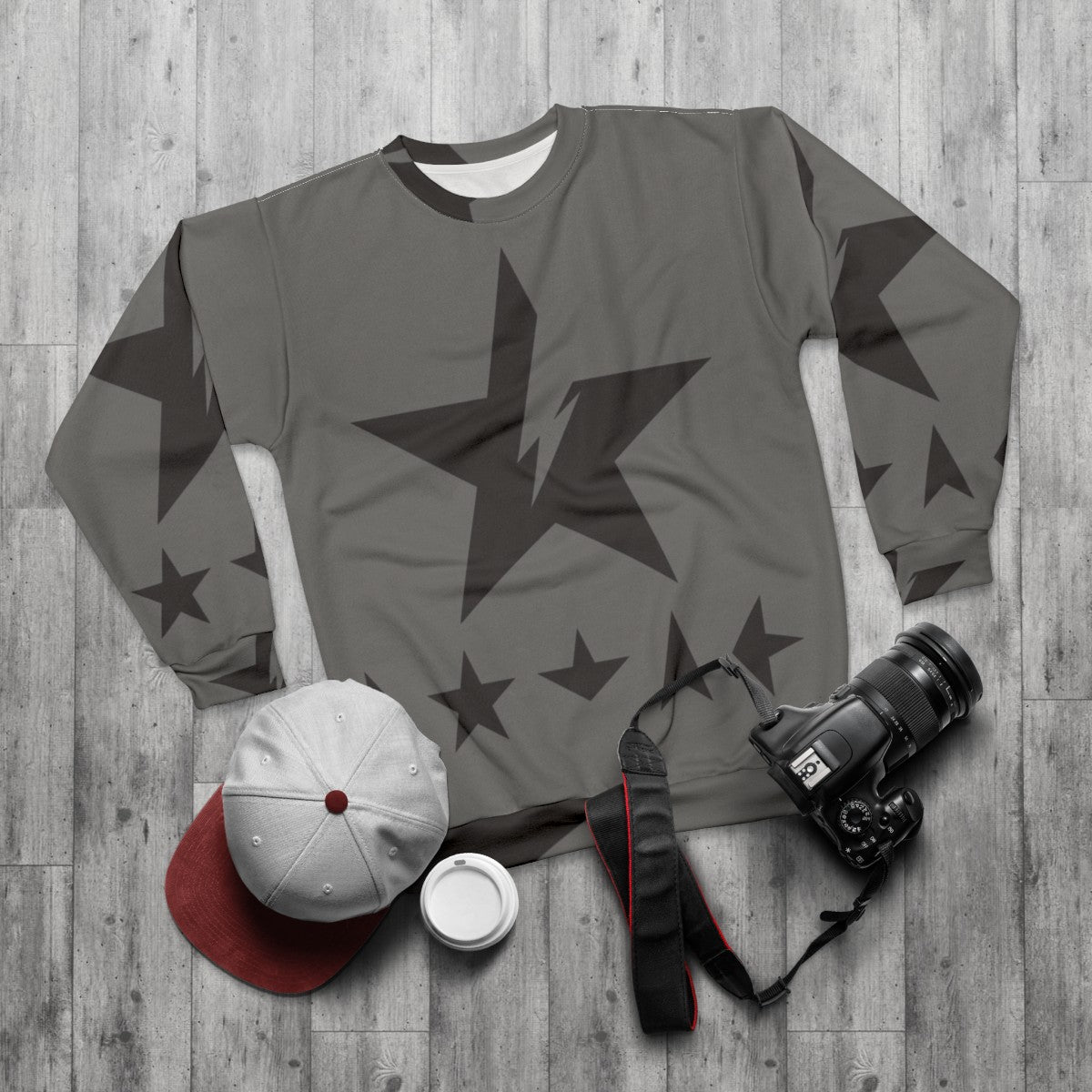 Blackstar Ziggy Stardust David Bowie Graphic Sweatshirt - flat lay