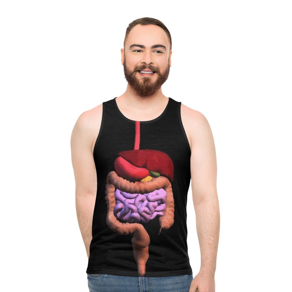 Digestive system anatomy unisex tank top - men