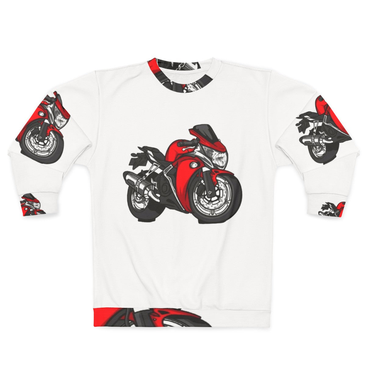 Red Cool Motorcycle Sweatshirt