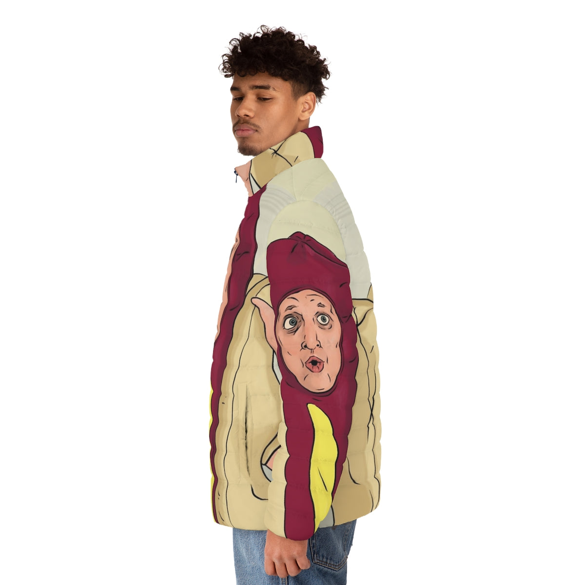 Puffer jacket in a comedy-inspired design - men side left