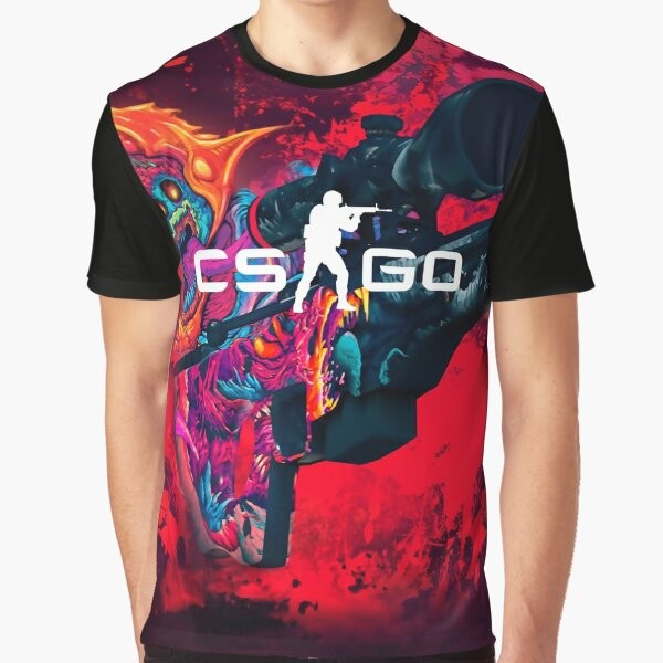 CSGO Hyperbeast Graphic T-Shirt featuring a vibrant and dynamic pattern design