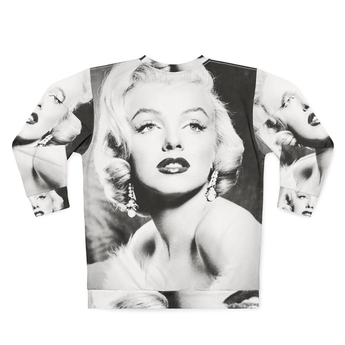 Vintage Marilyn Monroe Black and White Portrait Sweatshirt - Back