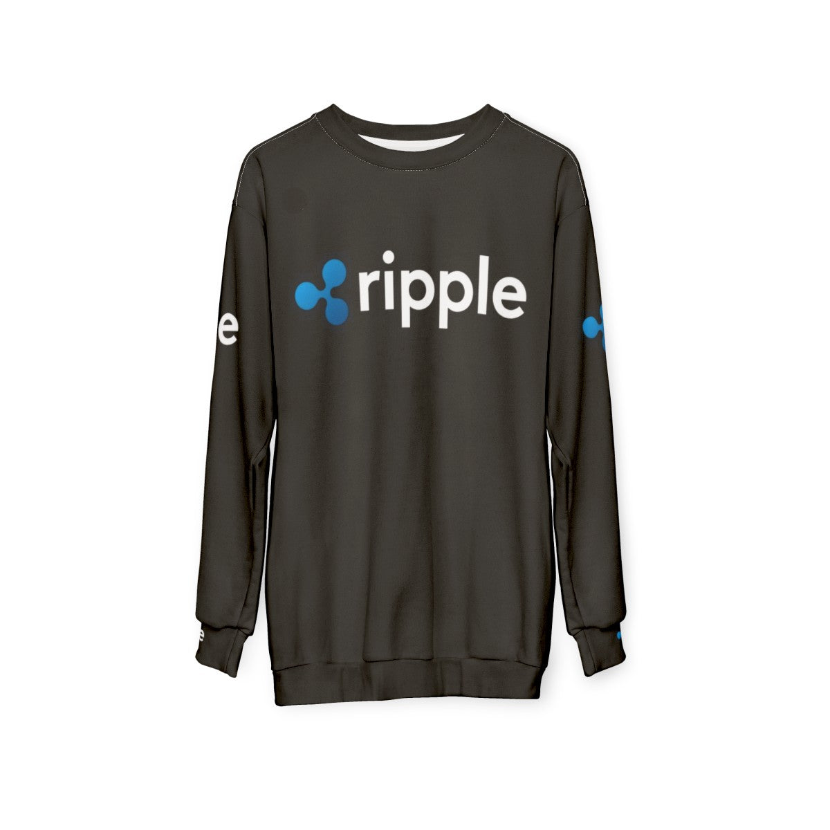 Ripple XRP Crypto Sweatshirt with Ripplenet Logo - hanging