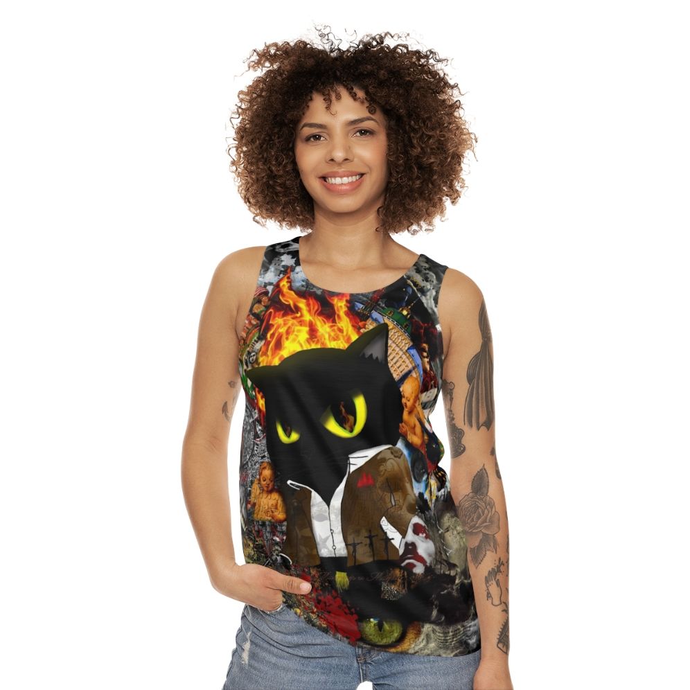 Woland's Cat Behemoth Unisex Tank Top - women