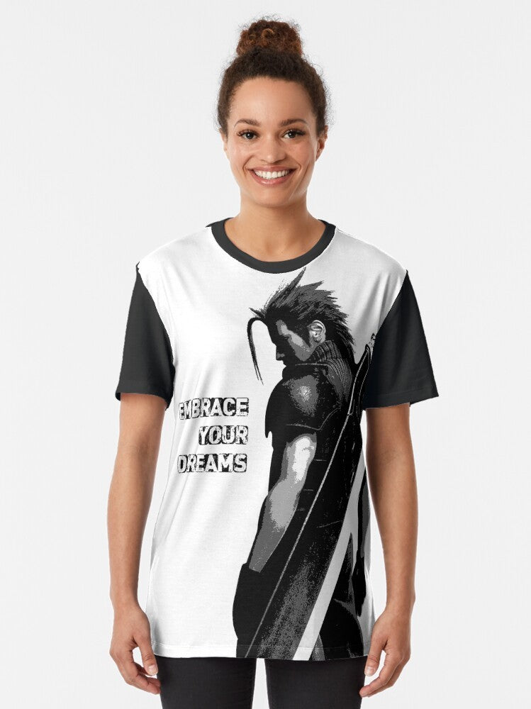 Final Fantasy Graphic T-Shirt with characters Cloud, Zack, Noctis, Prompto, Ignis, and Gladio, and Chocobo - Women