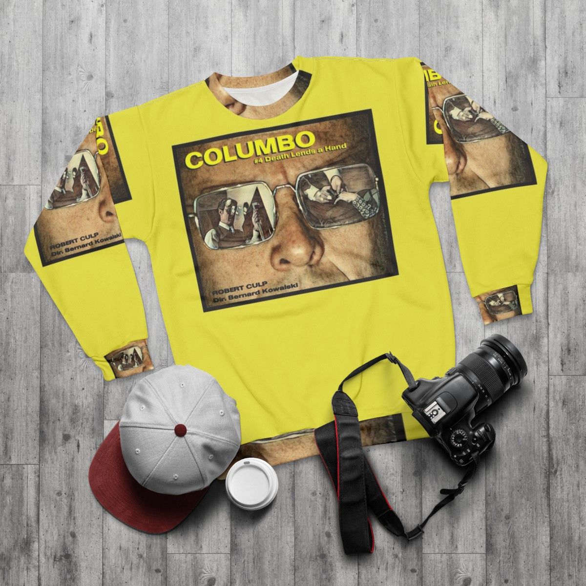 Columbo "Death Lends a Hand" Retro Sweatshirt - flat lay