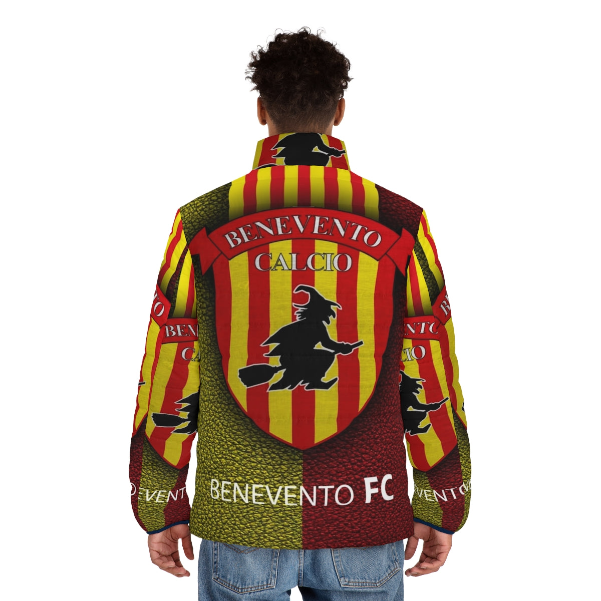 Benevento 2 Puffer Jacket with soccer logo - men back