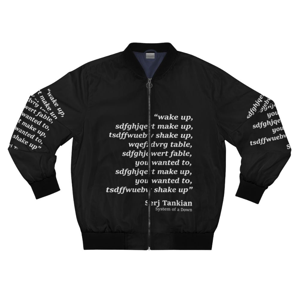 "Wake Up" Bomber Jacket - Stylish and Humorous Outerwear Inspired by the Song Lyrics of System of a Down