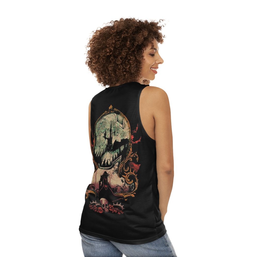 Castlevania inspired vampire hunter unisex tank top - women back