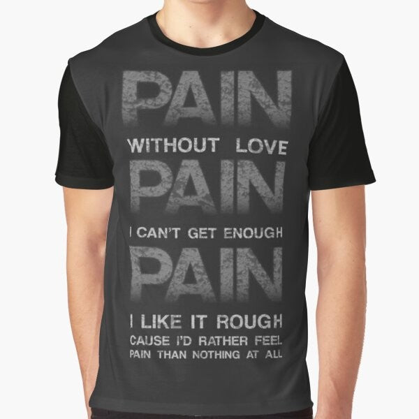 "Pain" graphic t-shirt design for Three Days Grace metal music fans