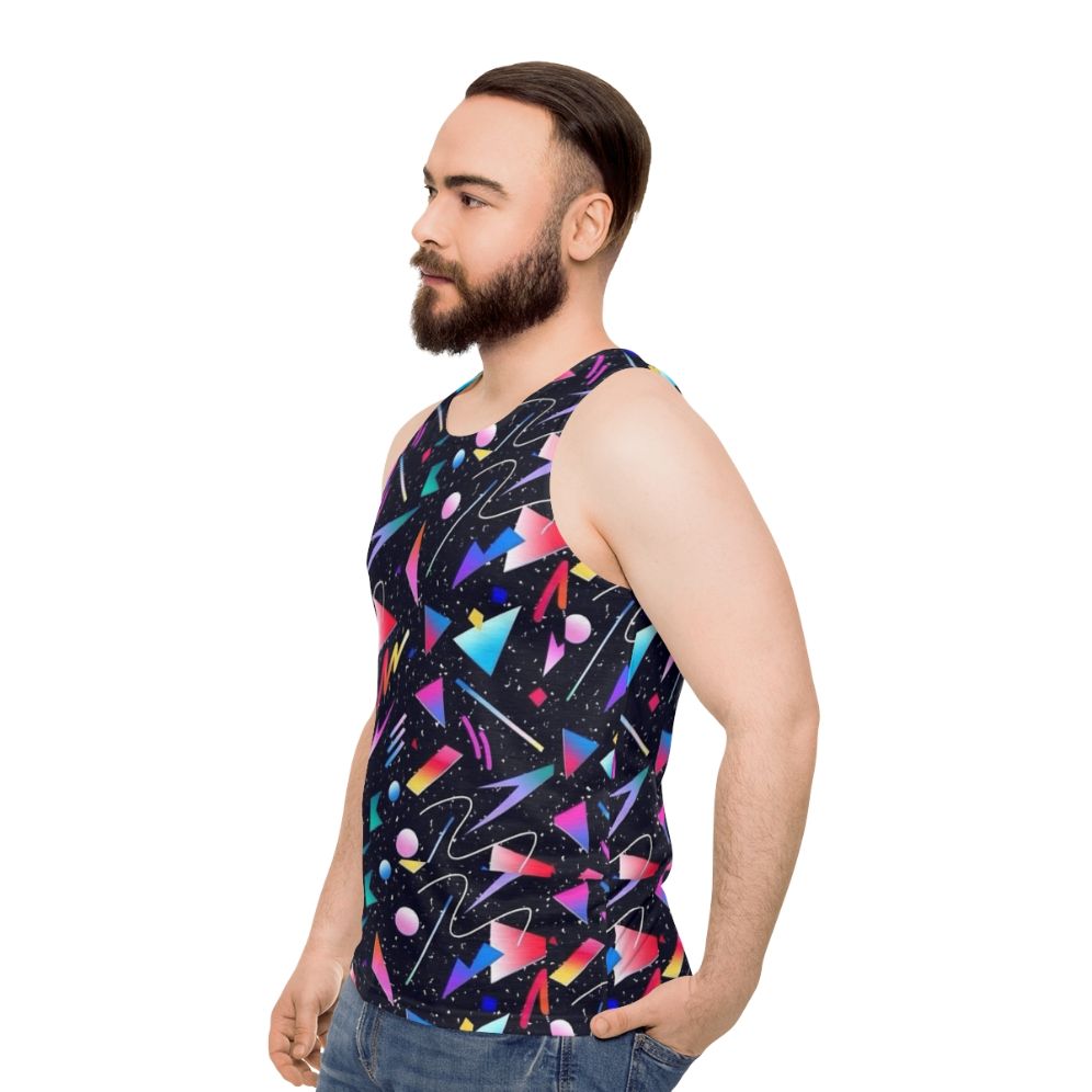 Vaporwave aesthetic unisex tank top - men side