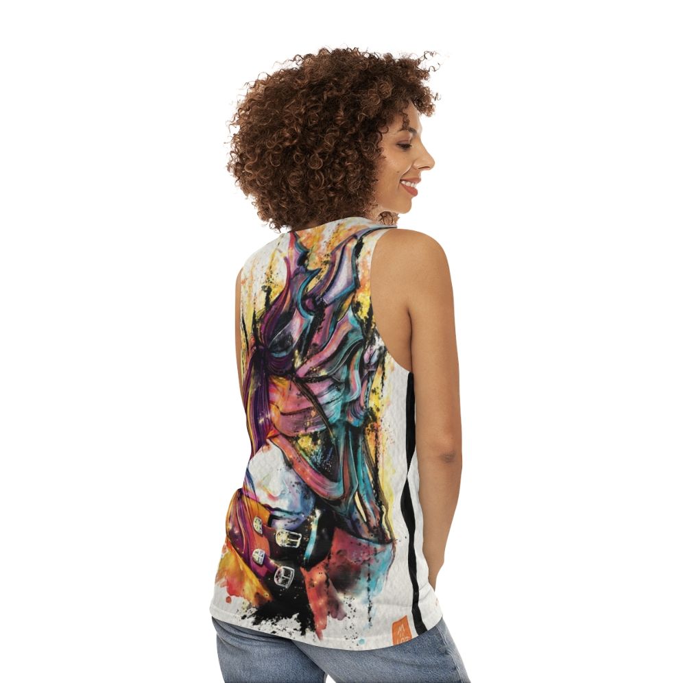 Final Fantasy inspired Valentine's Day unisex tank top - women back