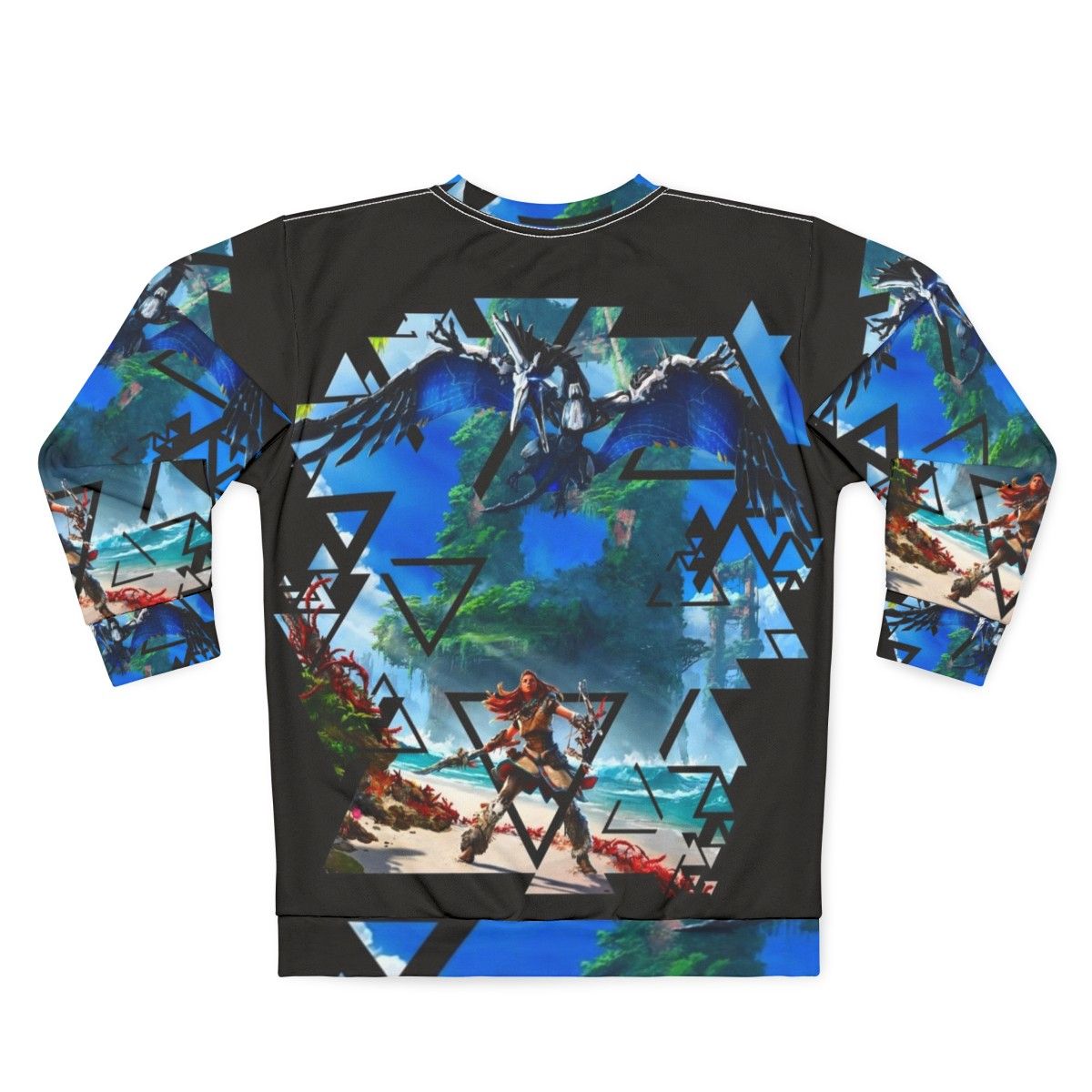 Horizon Forbidden West PlayStation 5 Sweatshirt featuring Aloy from the Guerrilla Games video game - Back