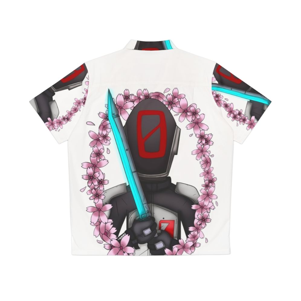 Borderlands Zer0 Cherry Blossom Hawaiian Shirt - Back