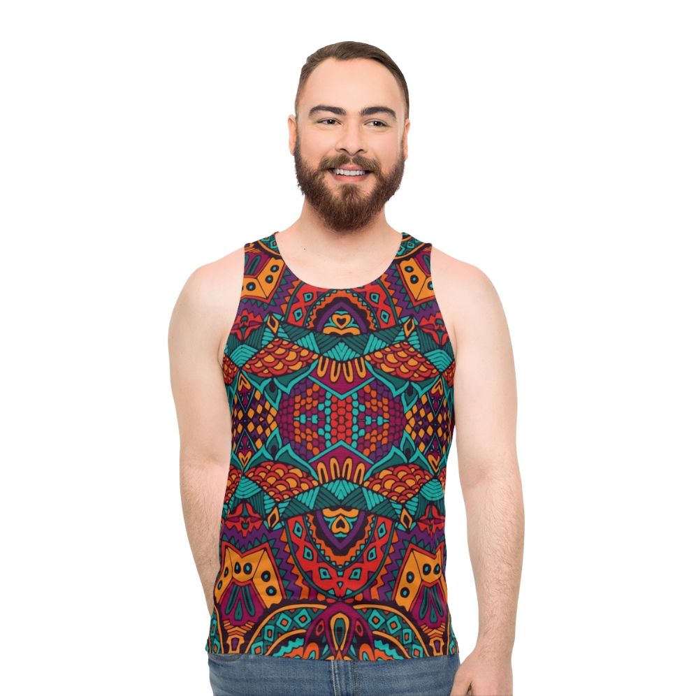 Tribal vintage ethnic pattern unisex tank top - men