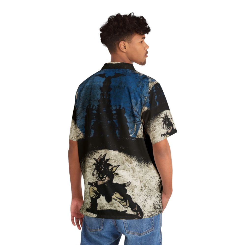 Chrono Trigger minimalist art Hawaiian shirt featuring the silent protagonist - People Back