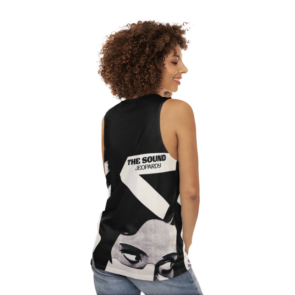 Retro 80s The Sound Jeopardy Icon Unisex Tank Top - women back