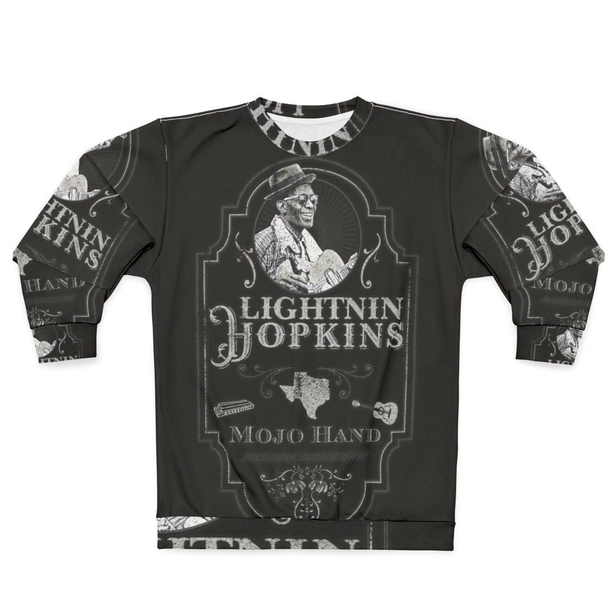 Lightnin Hopkins Tribute Blues Guitar Sweatshirt