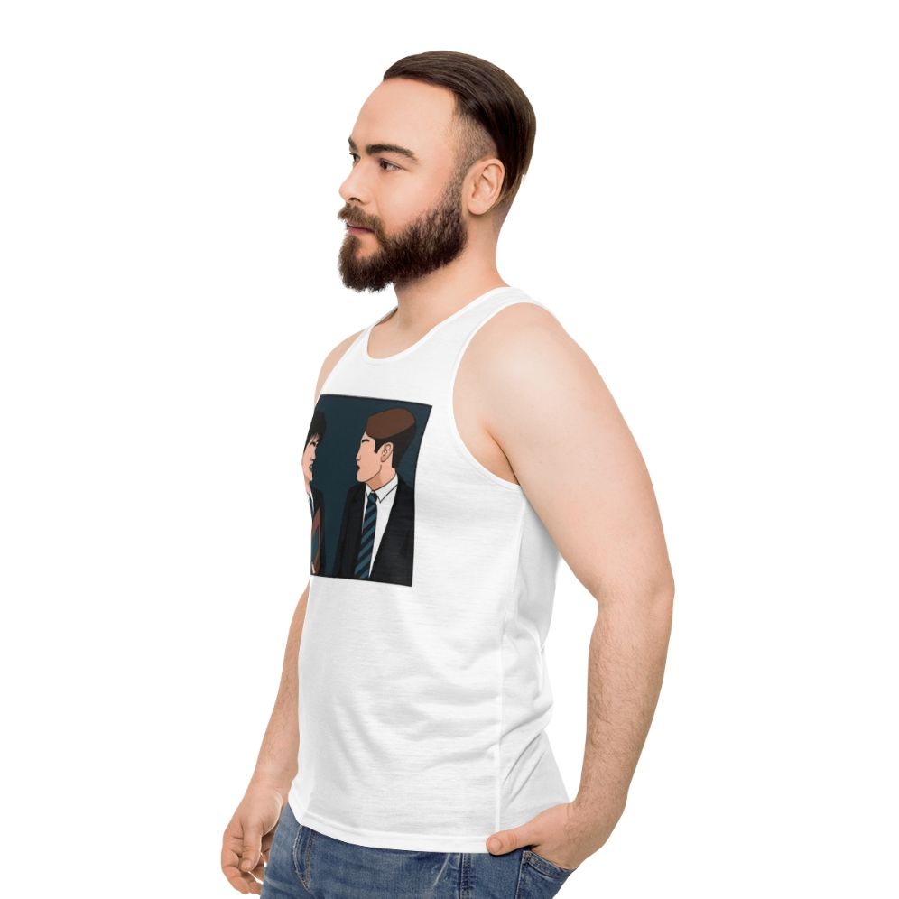 Heartstopper Charlie Spring and Nick Nelson Unisex Tank Top - men side