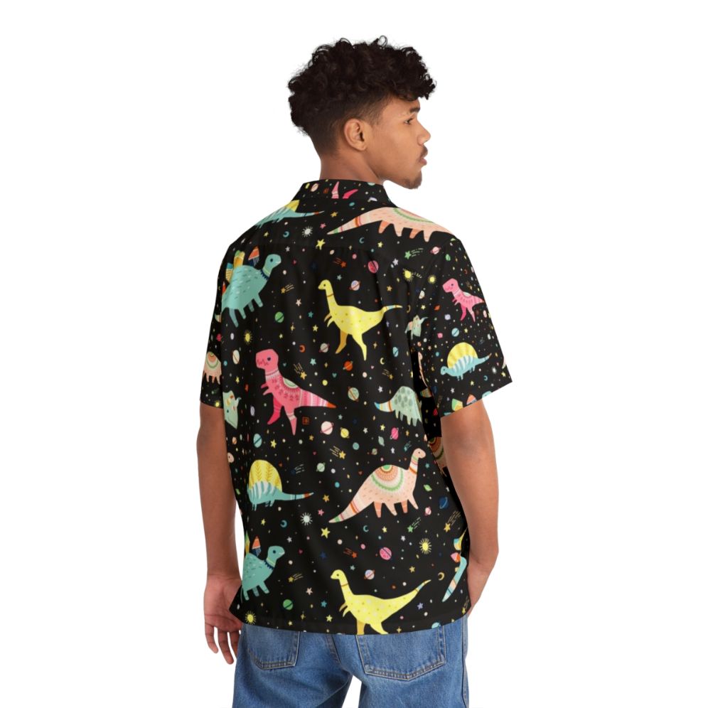 Colorful dinosaur pattern hawaiian shirt for children - People Back