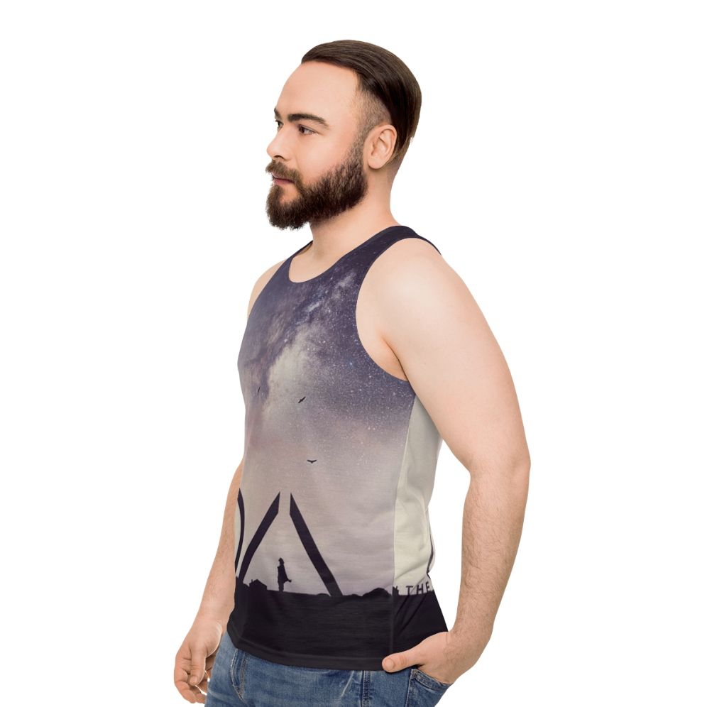 The Oa Unisex Tank Top featuring the 5 movements - men side