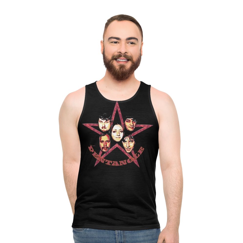 Unisex Pentangle Band Psychedelic Folk Music Tank Top - men