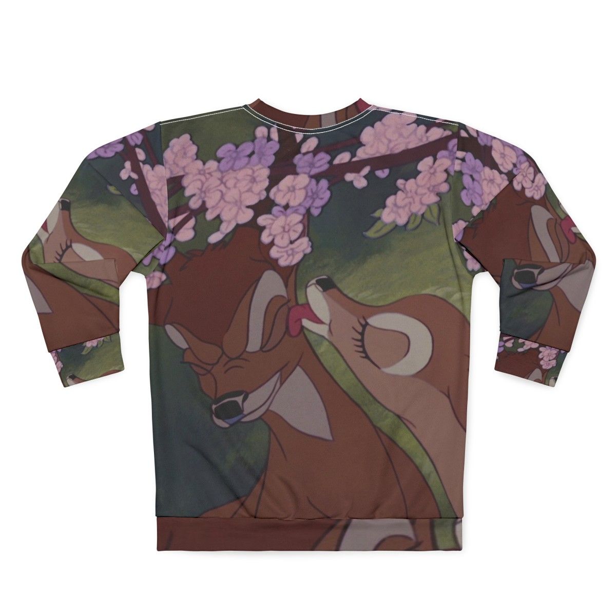 Disney inspired Bambi kiss sweatshirt with deer and floral design - Back