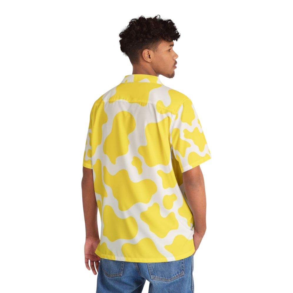 Yellow cow print Hawaiian shirt - People Back