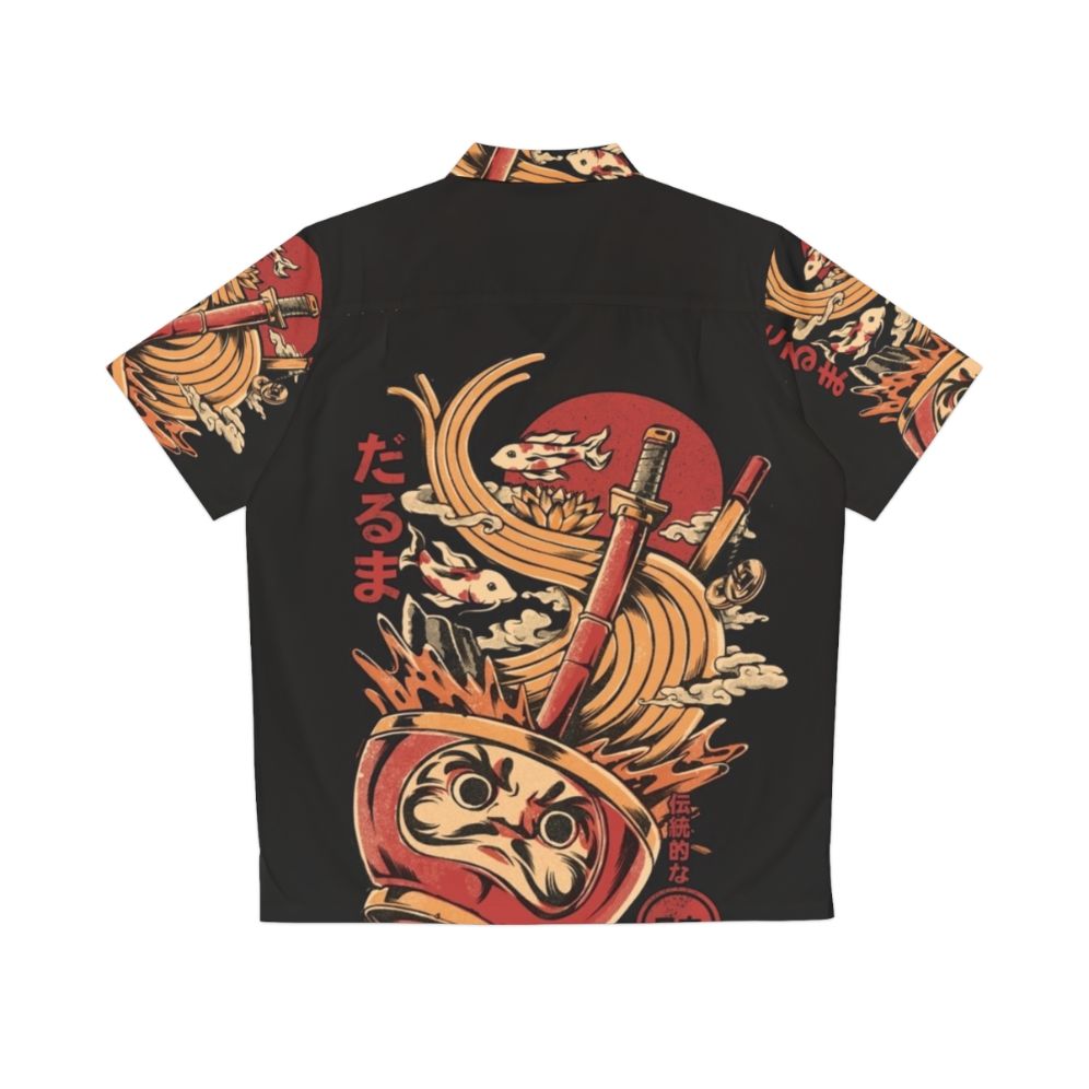 Daruma Ramen Hawaiian Shirt featuring Japanese art and spiritual design - Back