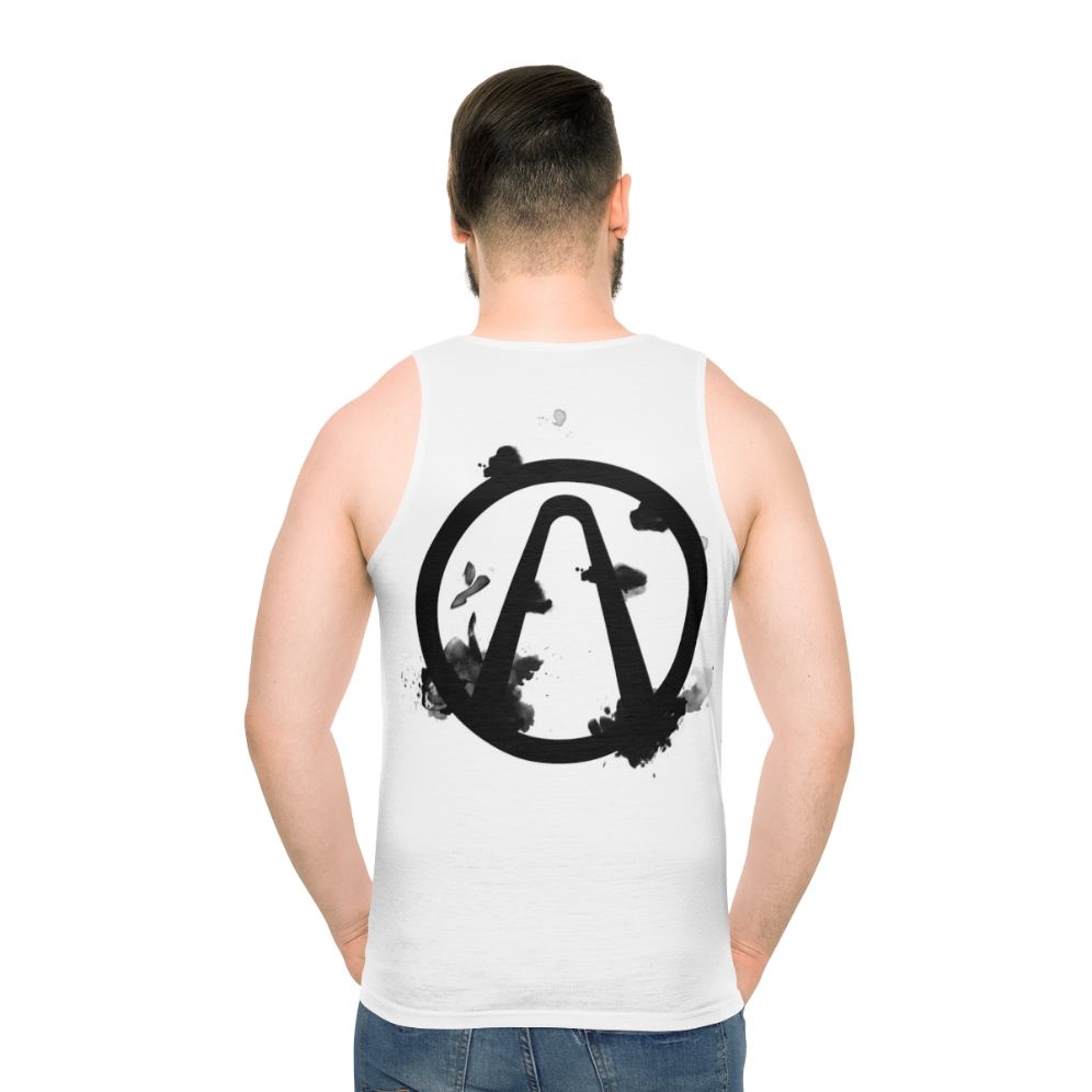 Borderlands Vault Logo Unisex Tank Top - men back