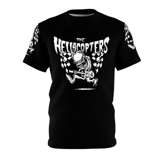 Stylish The Hellacopters inspired rock band t-shirt with all-over print design