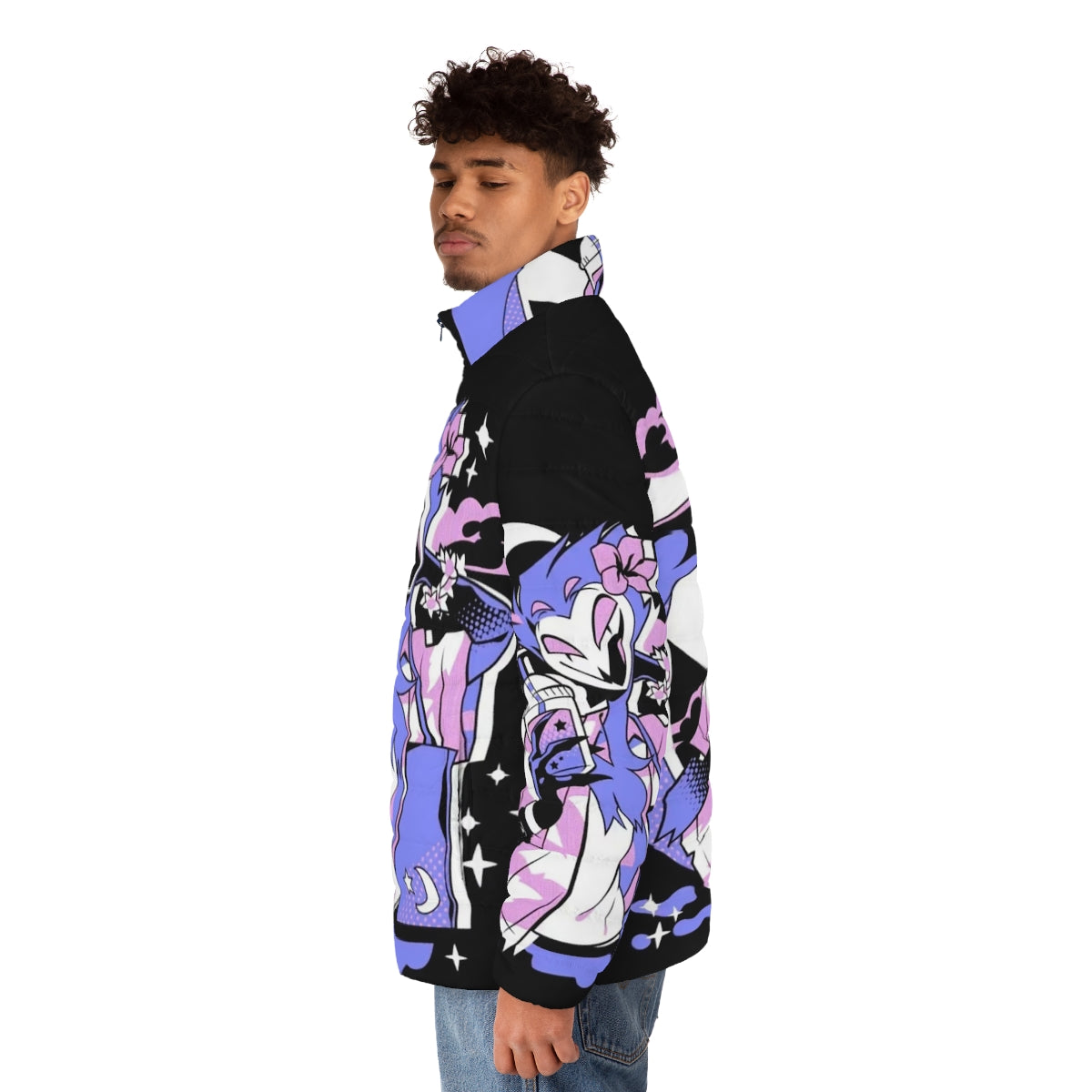 Helluva Boss Stolas Puffer Jacket - Anime Inspired Outerwear - men side left