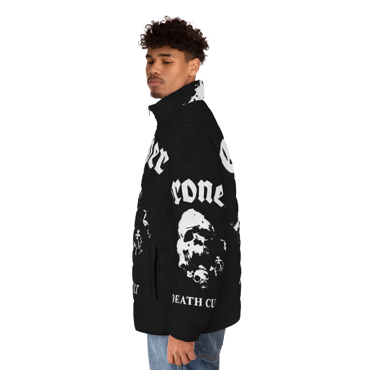 Coroner Band Puffer Jacket featuring the iconic band logo - men side left