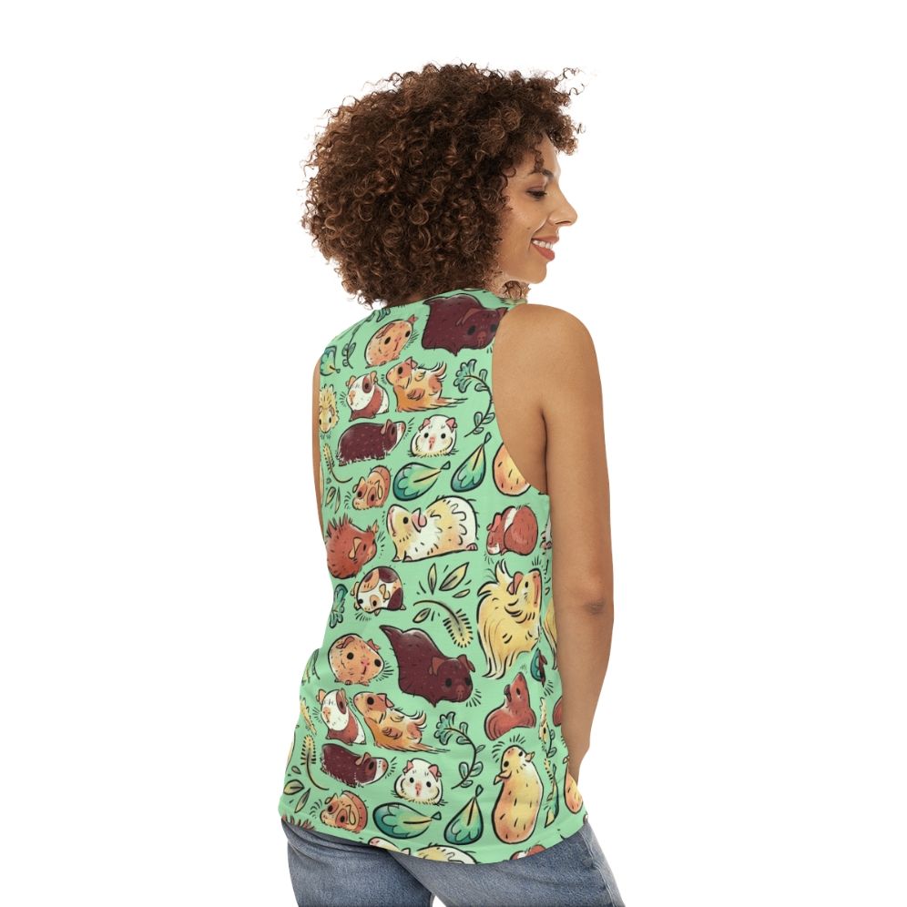 Cute guinea pig pattern tank top - women back