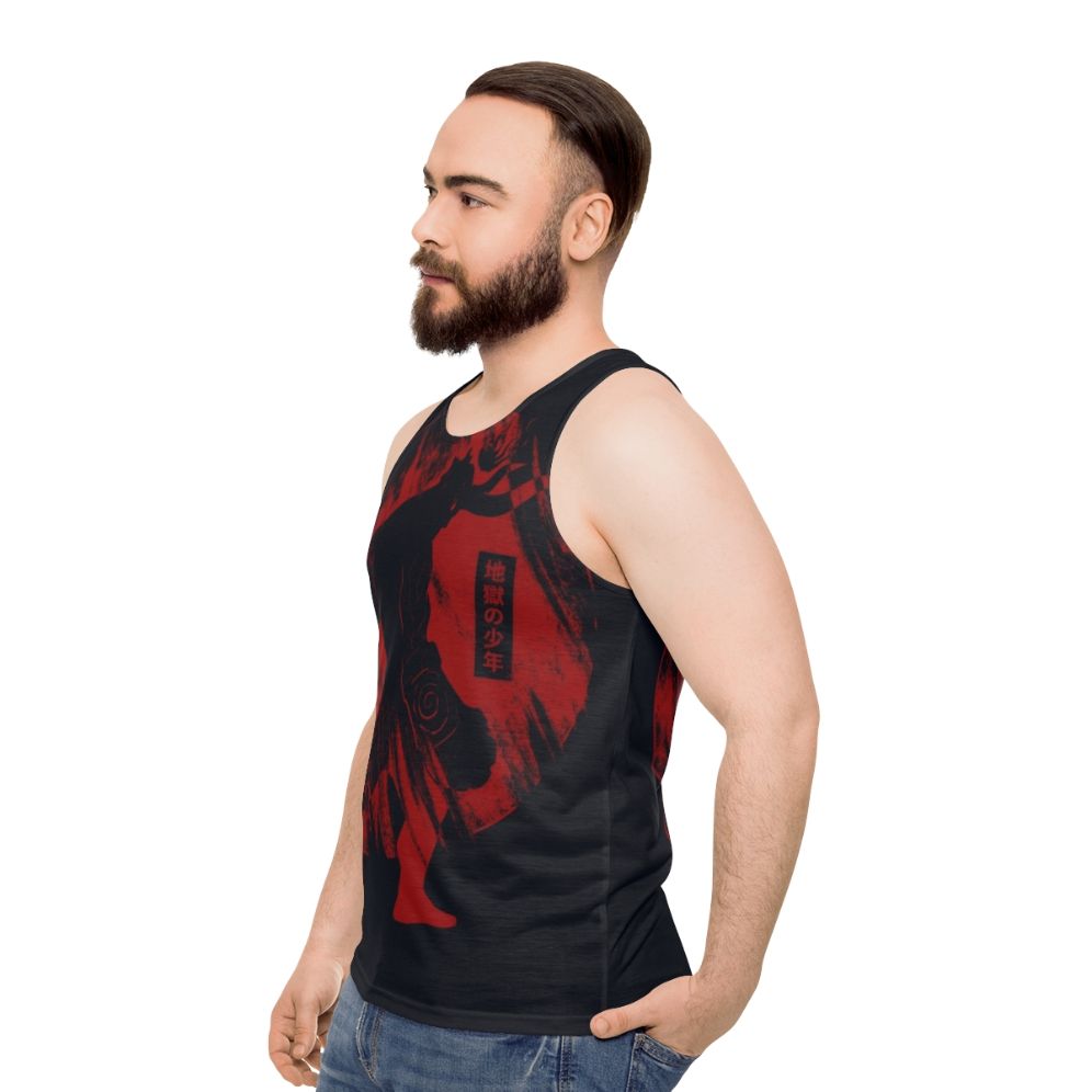 Hellboy inspired unisex tank top - men side