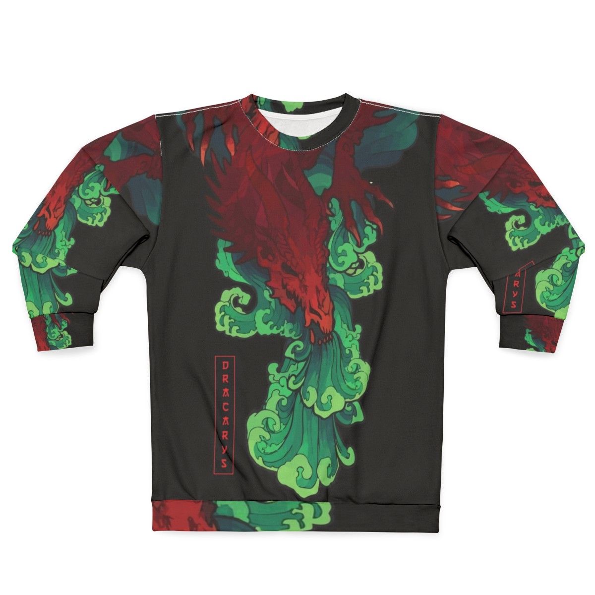 Japanese Dracarys Sweatshirt with Dragon Graphic