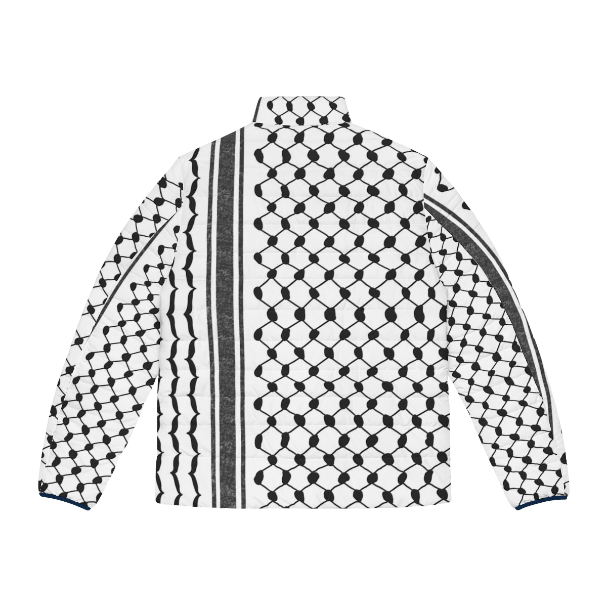 Hattah Keffiyeh Puffer Jacket with Handala Emblem - Back