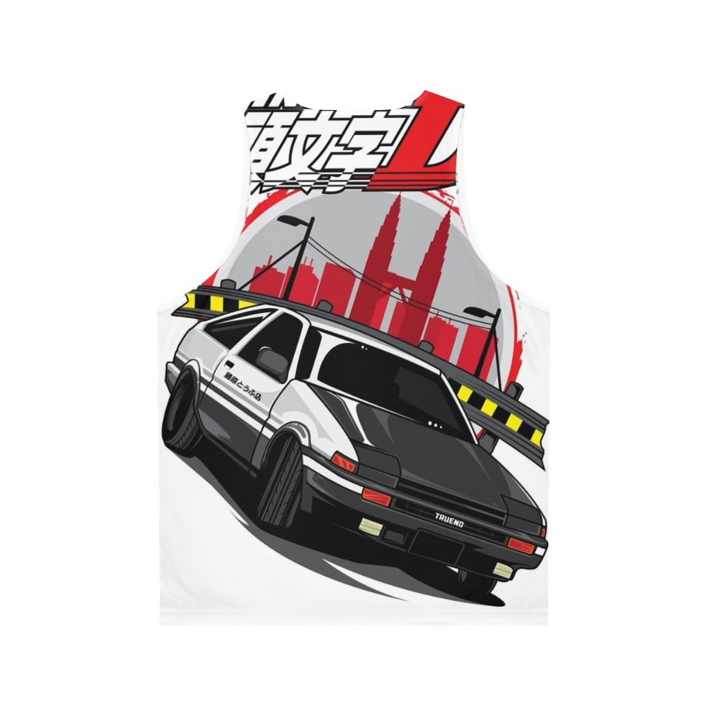 Initial D Unisex Racing Car Graphic Tank Top - Back