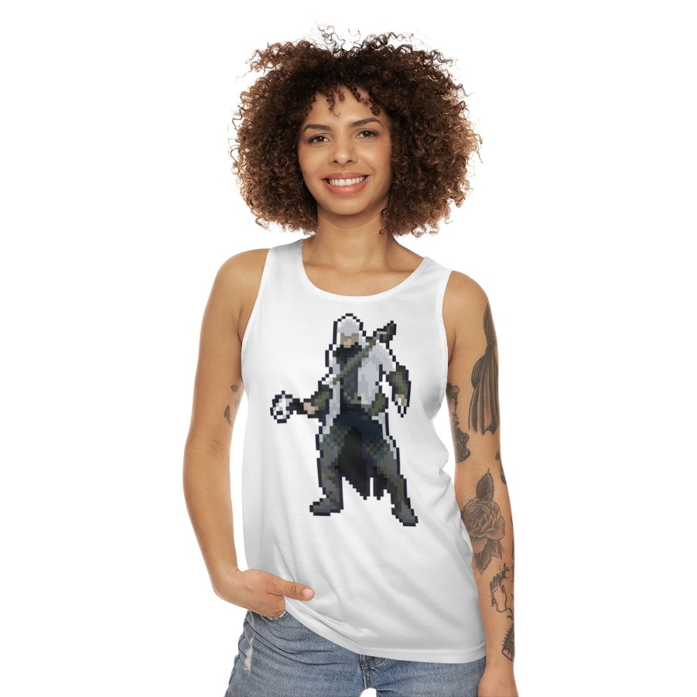 Assassin's Creed Connor Kenway Pixel Art Retro Unisex Tank Top - women