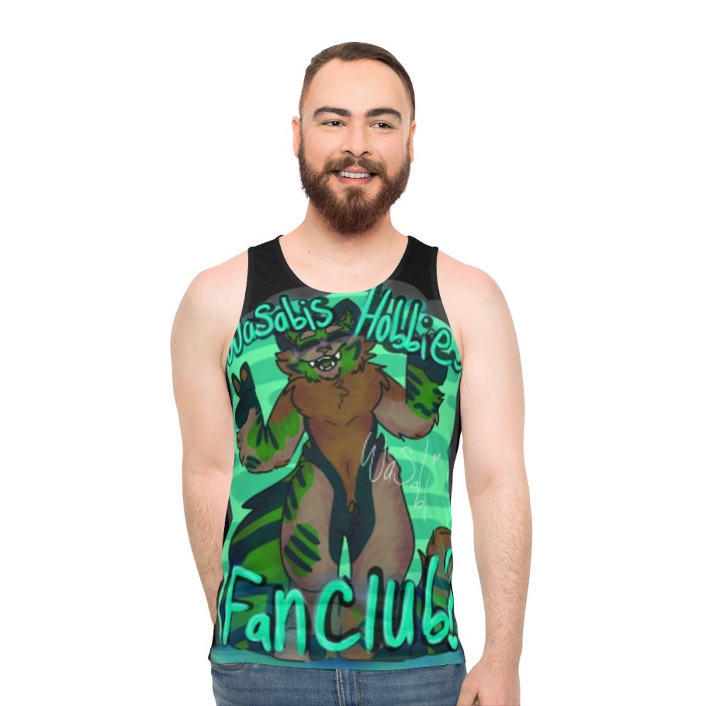 Unisex hobbies cartoon design tank top - men