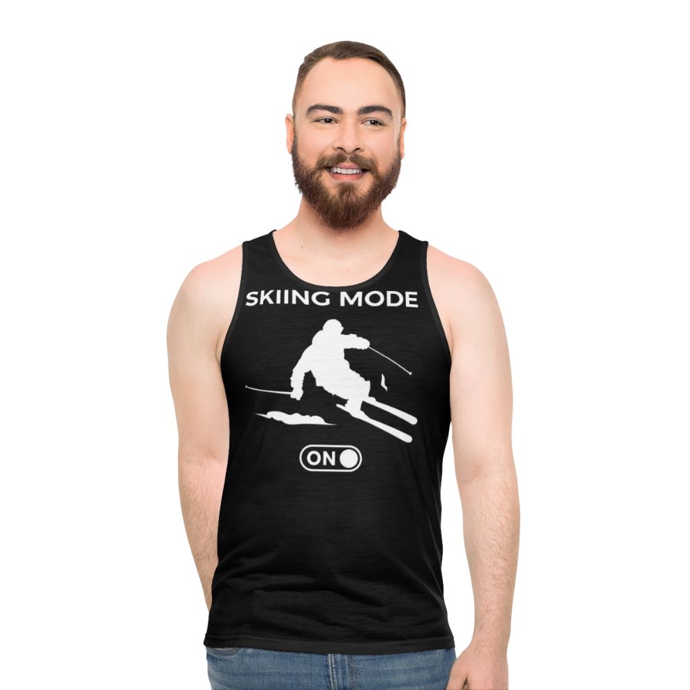 Skiing Mode On Unisex Alpine Ski Winter Tank Top - men