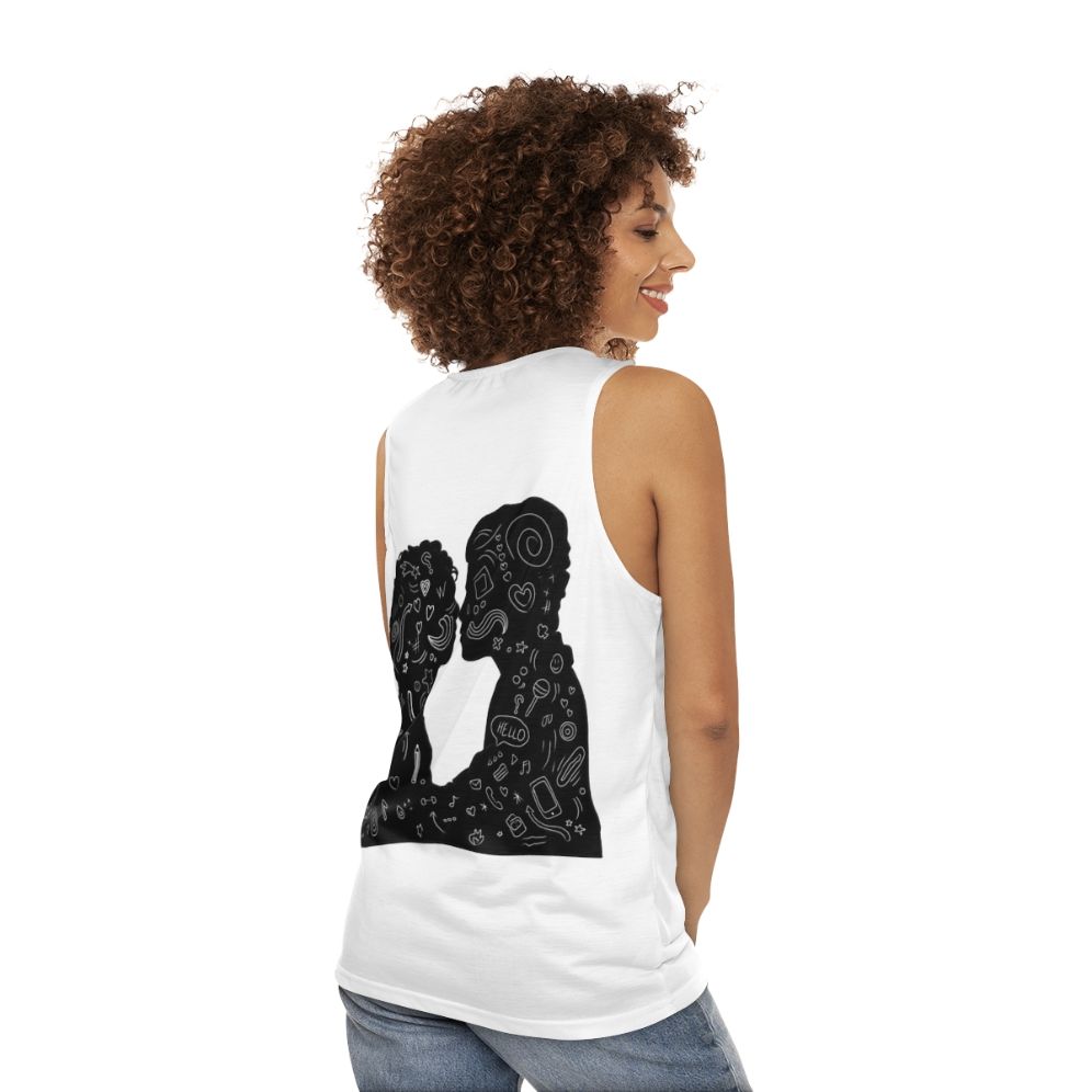 Unisex tank top featuring 'Best Friend' design inspired by Netflix series 'Young Royals' - women back