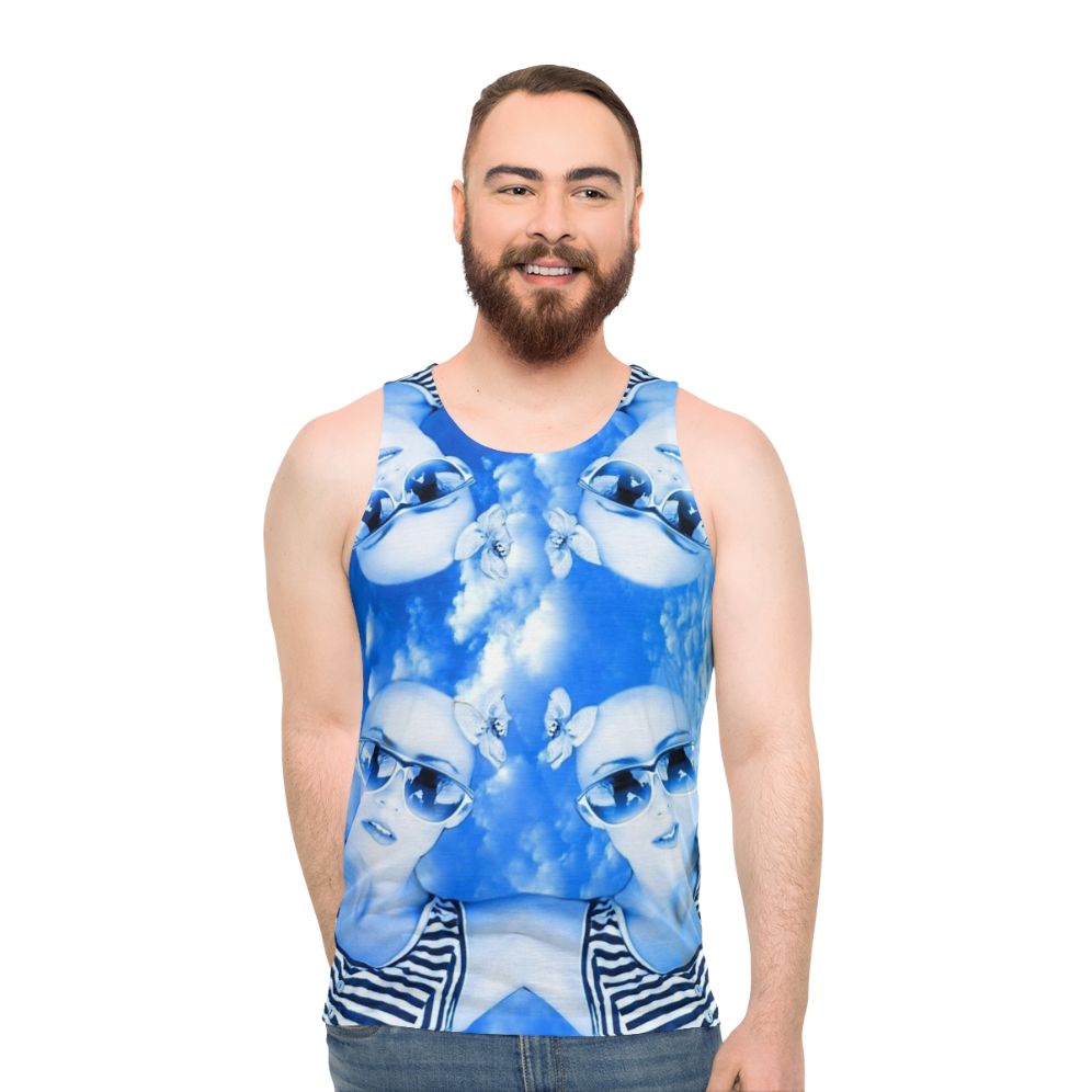 Skydiving Unisex Tank Top with Vibrant Abstract Patterns - men