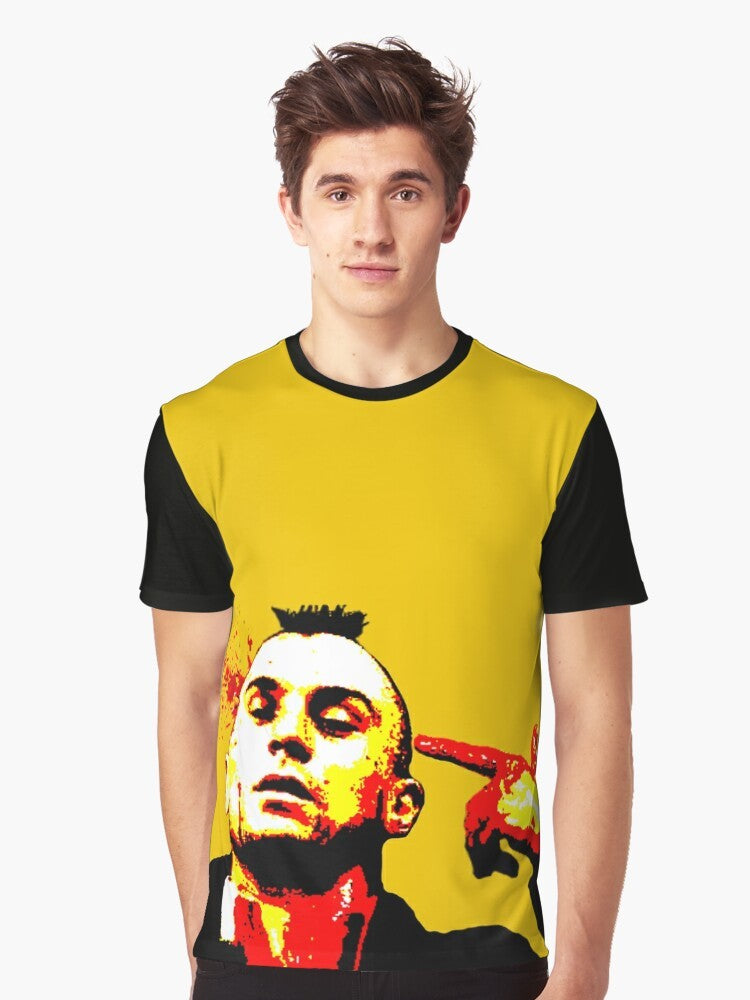 Iconic "Taxi Driver" graphic t-shirt featuring a classic image of Robert De Niro as Travis Bickle - Men