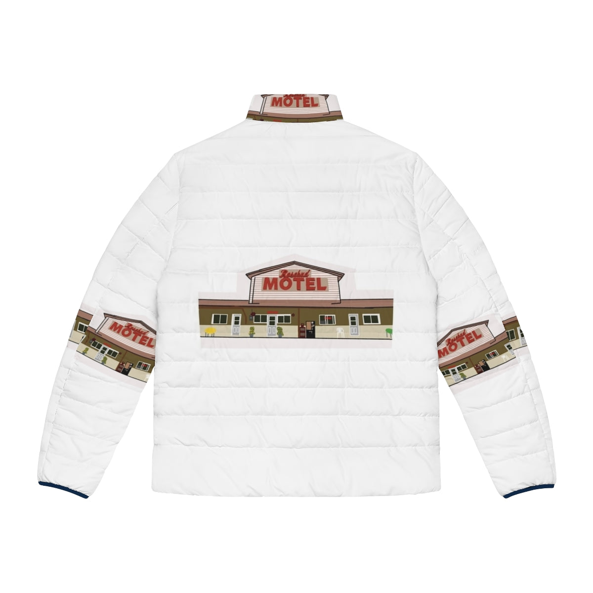 Rosebud Motel Puffer Jacket from the popular TV series Schitt's Creek - Back