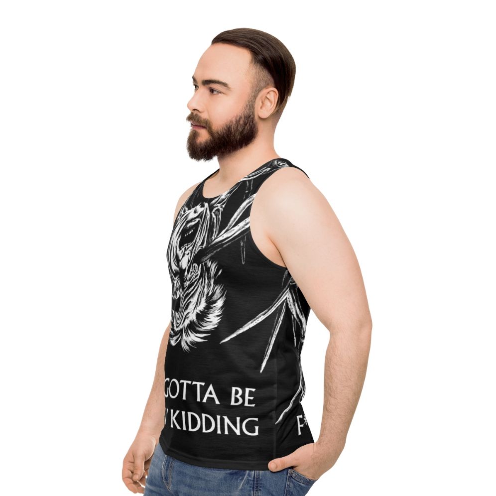 Unisex tank top featuring 'The Thing' movie design - men side