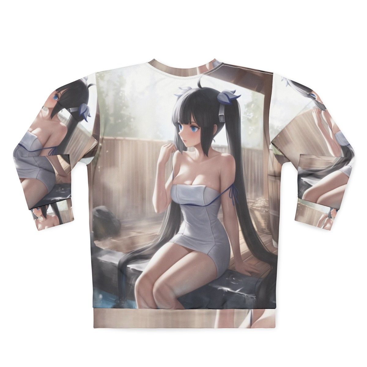 Hestia anime goddess hot spring inspired sweatshirt - Back