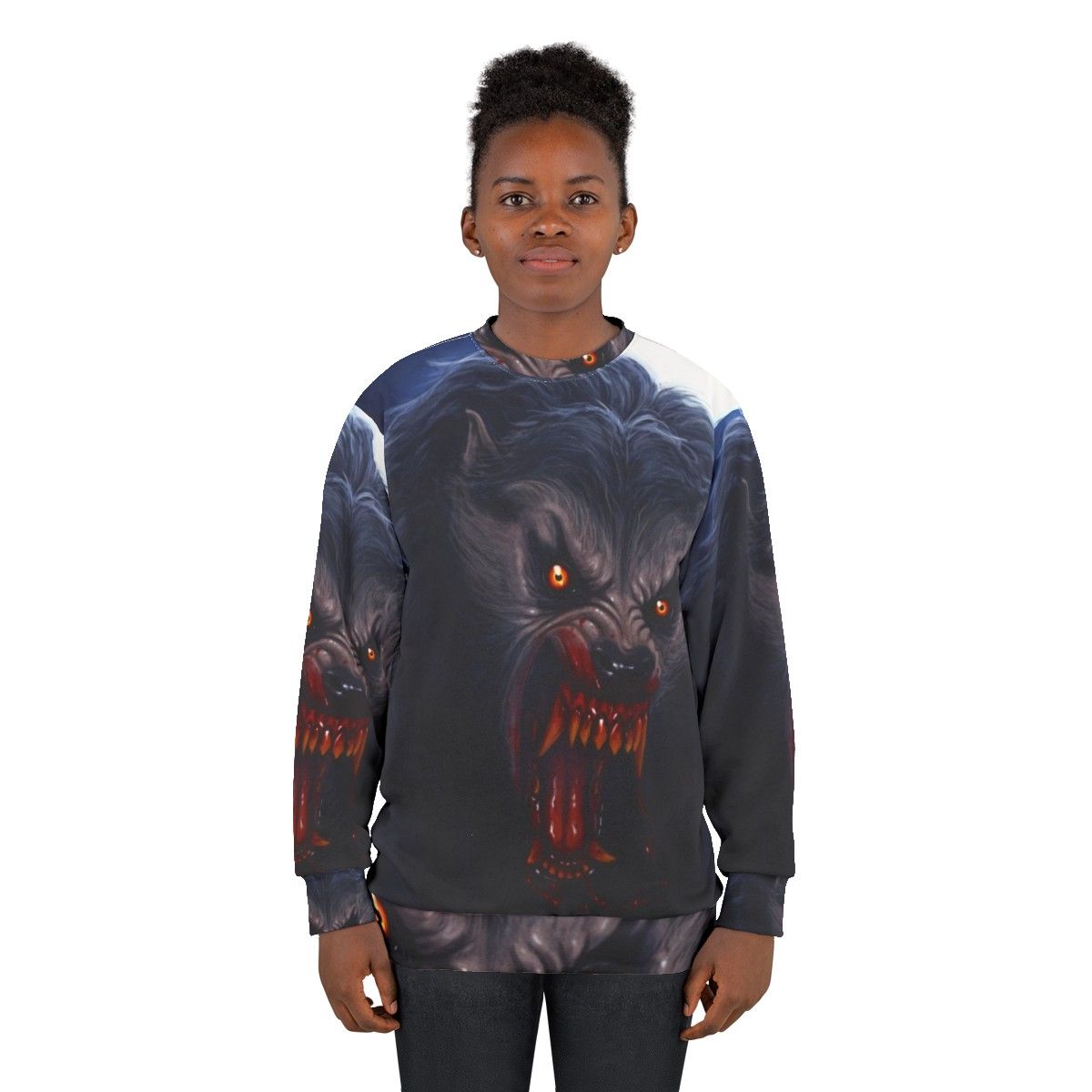 Beware the Moon werewolf horror sweatshirt - women