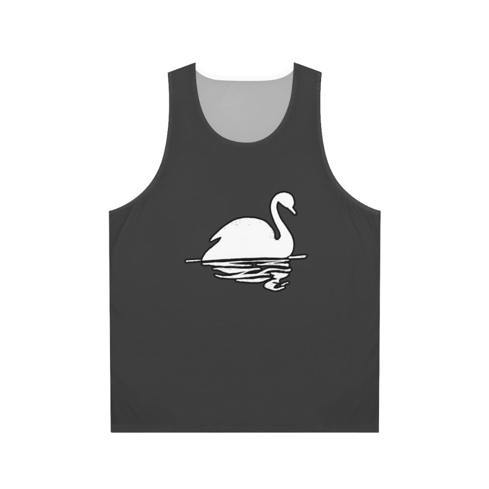 Unisex tank top featuring a beautiful swan design