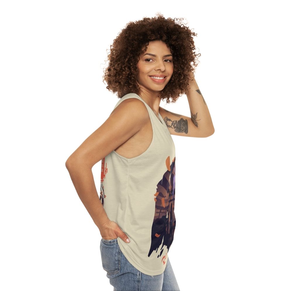 Genshin Impact Raiden Shogun Unisex Tank Top - women side